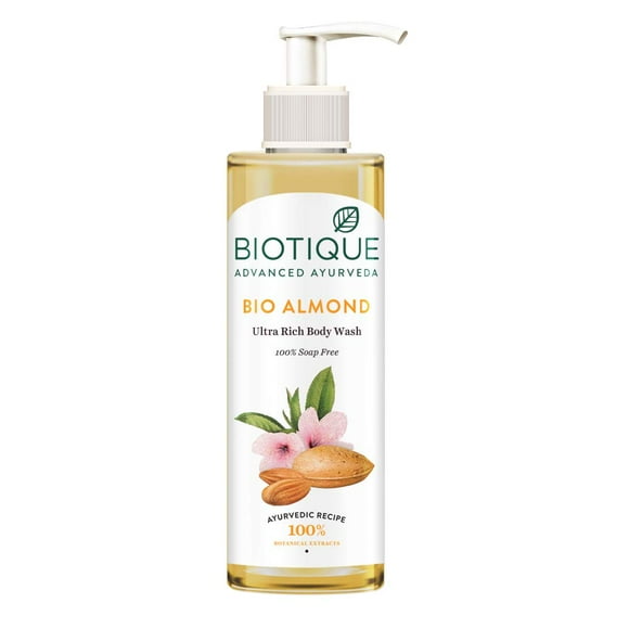 Remingo Almond Oil Ultra Rich Body Wash| Maintains Skin's Natural pH |100% Botanical Extracts| Soap-Free Body Wash Suitable for All Skin Types | 200mL