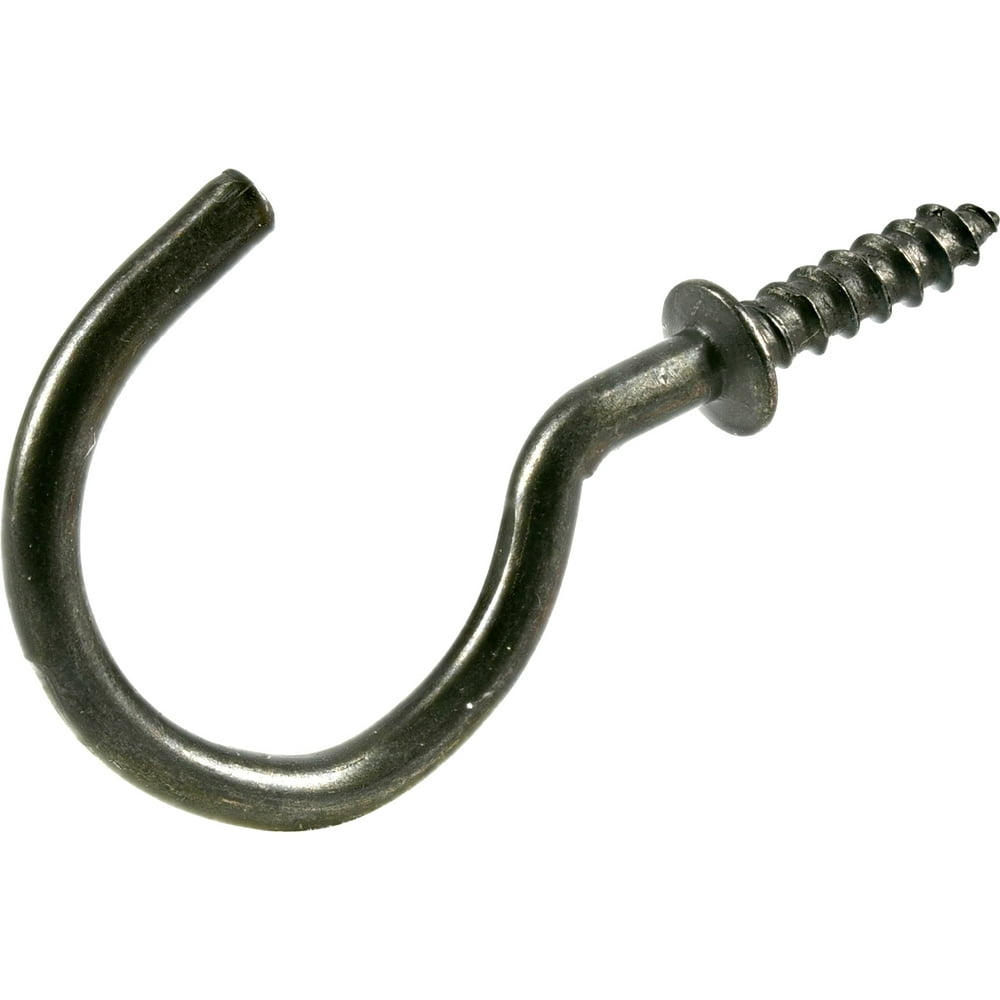 Hillman 9971457 Cup Hooks, Screw Hooks, Brass Finish (7/8") 40 Pack
