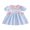Blue, variant on BemeyourBBs Kids Toddler Baby Girl Back to School Dress Outfit 2 3 4 5 6 Years Little Girl Summer Plaid Gingham Dress Short Sleeve Doll Collar Apple Scissors Pencil Embroidered Dress