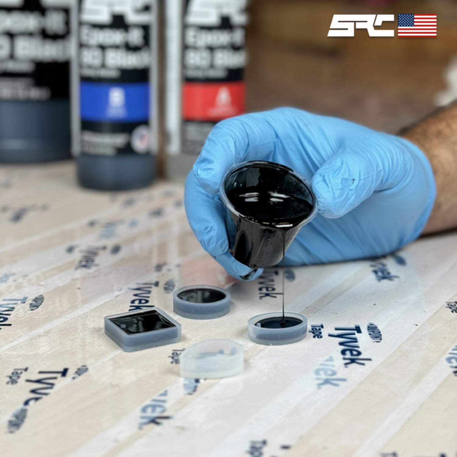 SPRESIN Black Epoxy Resin 32 Oz (16 Oz Part A + 16 Oz Part B) High-Gloss Pure Black Resin, No Epoxy Dye, Pigment, or Mica Powder Needed, for DIY Bubble, Tabletops, Art, Jewelry Making