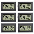 thumbnail image 1 of 6-Pack Mini Hygrometer Indoor Moisture Meter Hygrometer Digital Thermometers Humidity With () For G Black, 1 of 5