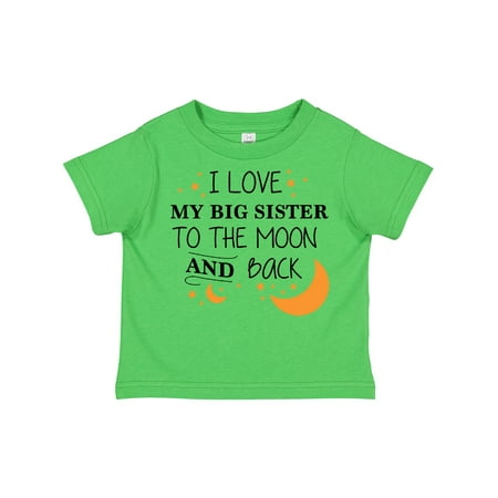 Inktastic I Love My Big Sister to the Moon and Back Boys or Girls Toddler T-Shirt