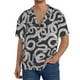 thumbnail image 1 of Balery Snake Camisa Casual de Manga Corta con Botones para Hombre, Texturizada, Estilo Cubano, para Playa, Verano-3X-Large, 1 of 5