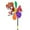 Purple, variant on Outdoor Three Cartoon Pattern Optional Windmill Children's Toy Yard Birthday Decorations Outdoor Chicken And Helicopter Recycled Metal Whirligig Garden Stick Decorations Whirligigs Garden Wooden