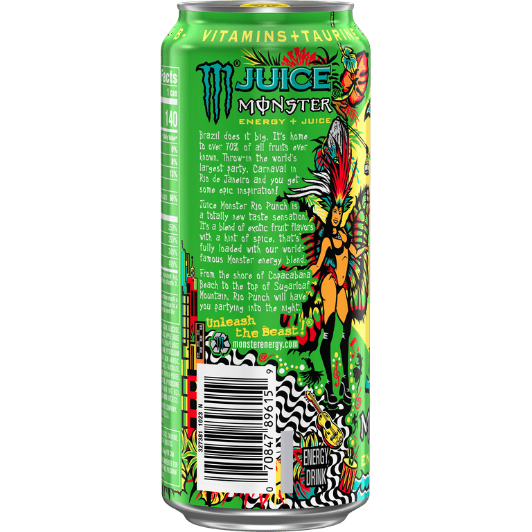 Juice Monster, Exotic Rio Punch Blend, Energy + Tropical Fruit
