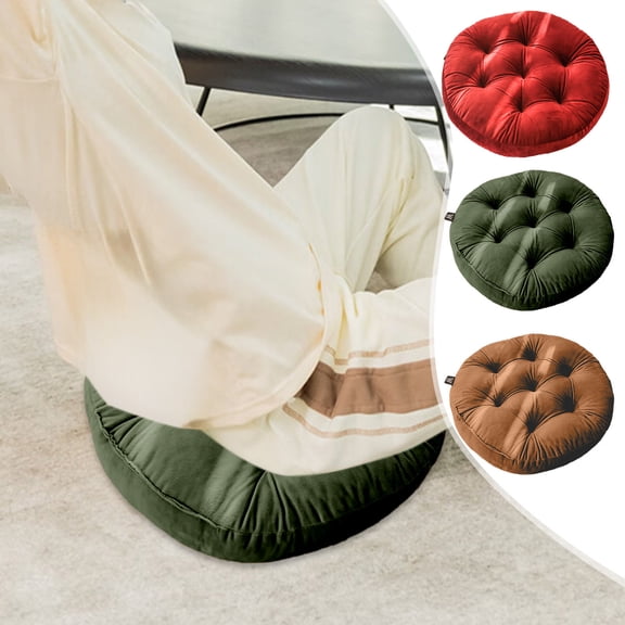 Summer Savings Clearance! Boovnll Chair Cushions, 16" Soft Comfortable Thicken Non-Slip Velvet Round Outdoor Cushions, Chair Cushion for Outdoor, Indoor, Garden, Patio, Sofa, Couch - Seat Cushion