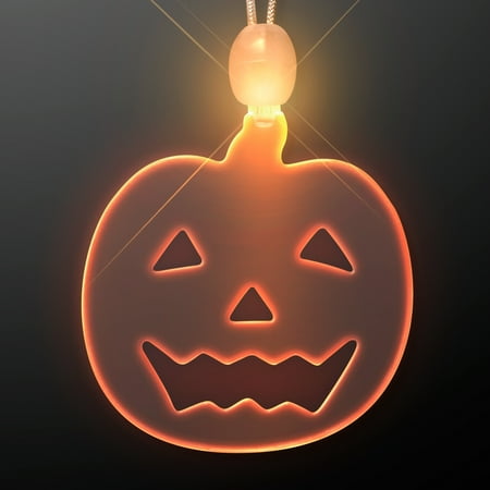 Led Glow Pumpkin - FlashingBlinkyLights Orange Glow Pumpkin LED Acrylic Necklace