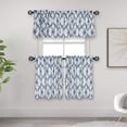thumbnail image 2 of Kitchen Curtain Valances for Windows 54" x 15", Multicolor Geometric Window Valance for Living Room/Bathroom/Kitchen, Rod Pocket, Navy/Gray, 2 of 6