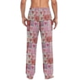 thumbnail image 2 of Pretty Pink Hearts Men's Pajama Pants with Pocket Lounge Pants Pajama Sleep Pant Pj Comfortable, 2 of 7