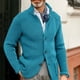 thumbnail image 2 of Suéter de hombre de corte entallado con cuello alto de punto, cárdigan de otoño e invierno, abrigo de talla grande para hombre, 2 of 6