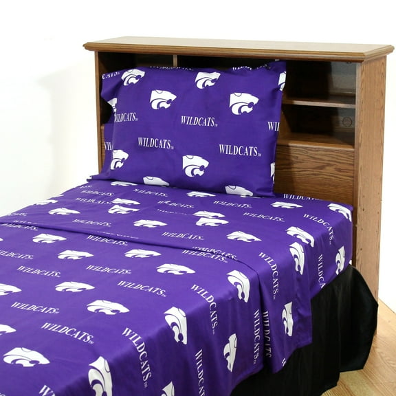Kansas State Wildcats 100% Cotton Sheet Set Purple King 299 and Below, 300 - 499