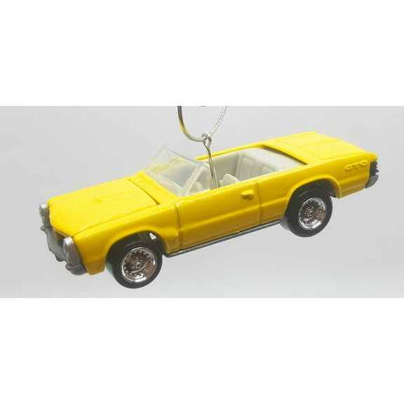 Christmas Ornament for 1965 Pontiac GTO Convertible Yellow