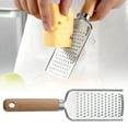 thumbnail image 4 of Kitchen Grater Stainless Steel with Wooden Handle Multi Purpose, Multifunctional Grater for Cheese Vegetable, Cheese Zesting Citrus, Zester Tool, 1 Grater, 4 of 7