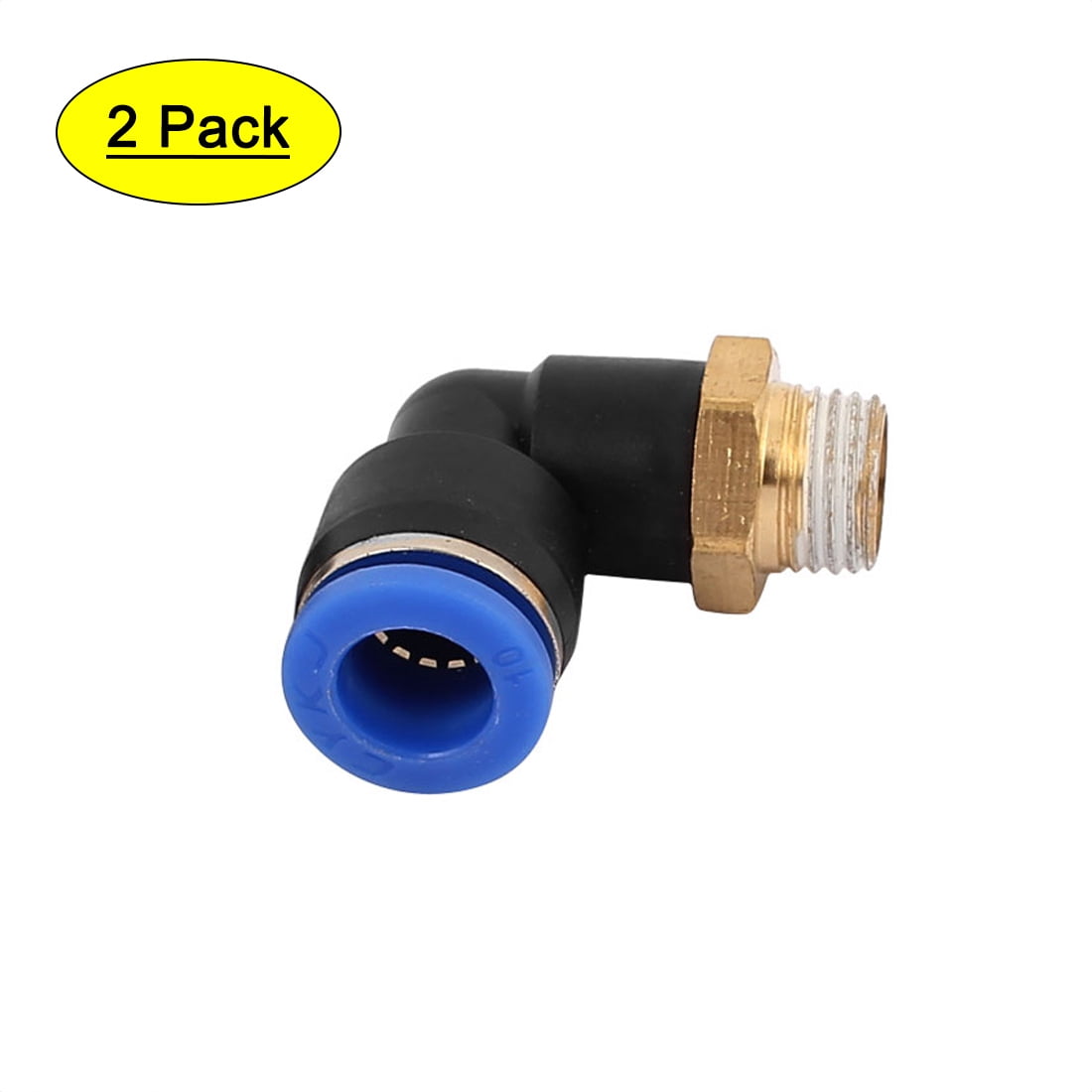 1/4BSP 90 Degree Elbow Pneumatic Air Quick Connect Fitting 10mm Hole