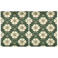 thumbnail image 2 of Pattern Yellow Green Tile Pattern Tier Curtains Tier Kitchen Living Room Bedroom Balcony 2 Panels 27x36 Inch, 2 of 9