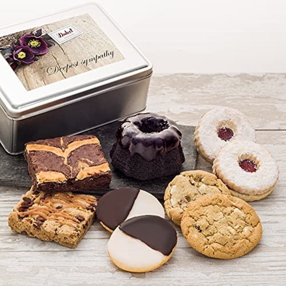 Dulcet Gift Baskets Gourmet Sweet Sympathy Gift Box - Handmade Freshly Baked Treats