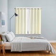 thumbnail image 5 of Curtains 63 Inch Length 2 Panels, Cream White Stripe Grommets Window Treatment Curtain, Modern Rustic Vertical Striped Thermal Curtains Drapes for Living Room/Bathroom, 5 of 9