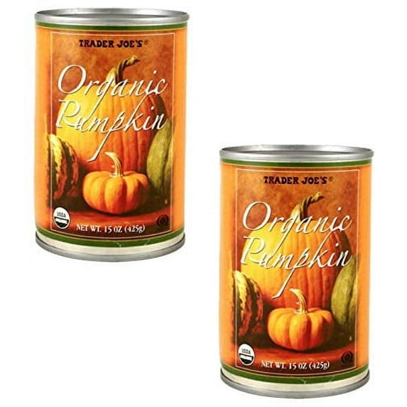 Trader Joes Organic Canned Pumpkin 15 oz, Pack of 2