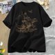 thumbnail image 3 of Camiseta vintage de algodón de manga corta con Jesús montado en dinosaurio, camisetas retro de Jesús, camisetas con gráficos divertidos de Él es Rizzen, camisetas cristianas, 3 of 5