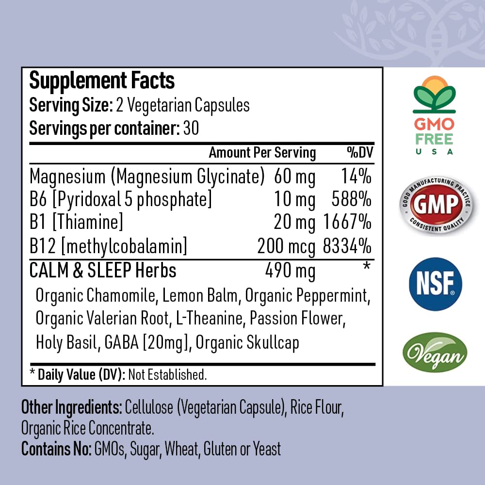 Liver Medic's Zen Sleep Non-Addictive Sleep Aid w/Adrenal Support.  No Melatonin (60 Veggie Caps)