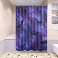 thumbnail image 6 of 4-Piece Bathroom Set with Waterproof Shower Curtain with Non-Slip Bath Mat, U-Shaped Mat & Toilet Lid Cover Bats in The Night Sky, 6 of 8