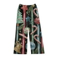 thumbnail image 4 of WTOBBY Women's Casual Fashion Christmas Printed Flannel Pajama Pants, Festive Holiday Sleepwear with Soft Fabric, Merry Christmas Design for Cozy Home Use,Dark Green L, 4 of 6