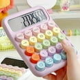 thumbnail image 2 of 1pc Keyboard Calculator Office 12-digit Mechanical Calculator Cute Candy Color Calculator Desktop Stationery, 2 of 9