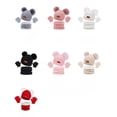 thumbnail image 2 of Conjunto de tres piezas de gorro, bufanda y guantes para niños de Europa y América, gorro de bebé con bola doble de colores cálidos para otoño e invierno, 2 of 3