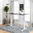 thumbnail image 2 of Furniture of America Seantay Bureau Long Réglable en Métal avec USB, Gris, 2 of 5