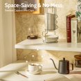 thumbnail image 4 of Tazas para capuchino de porcelana Sweese, 240 ml, con platillos, juego de 4, 4 of 8