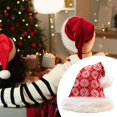 thumbnail image 4 of Gorro navideño de punto, divertido gorro navideño para decoración festiva de Año Nuevo. Copos de nieve rojos, 4 of 9