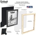 thumbnail image 4 of Cardinali Winston Tabletop Frame, 5x7" Cream with Silver Bead Picture Frame for Desk & Mantel Decor, Hand Finished Beaded Border, Easel Back, Shatter-Resistant Acrylic Glazing, Made in the USA, 4 of 7