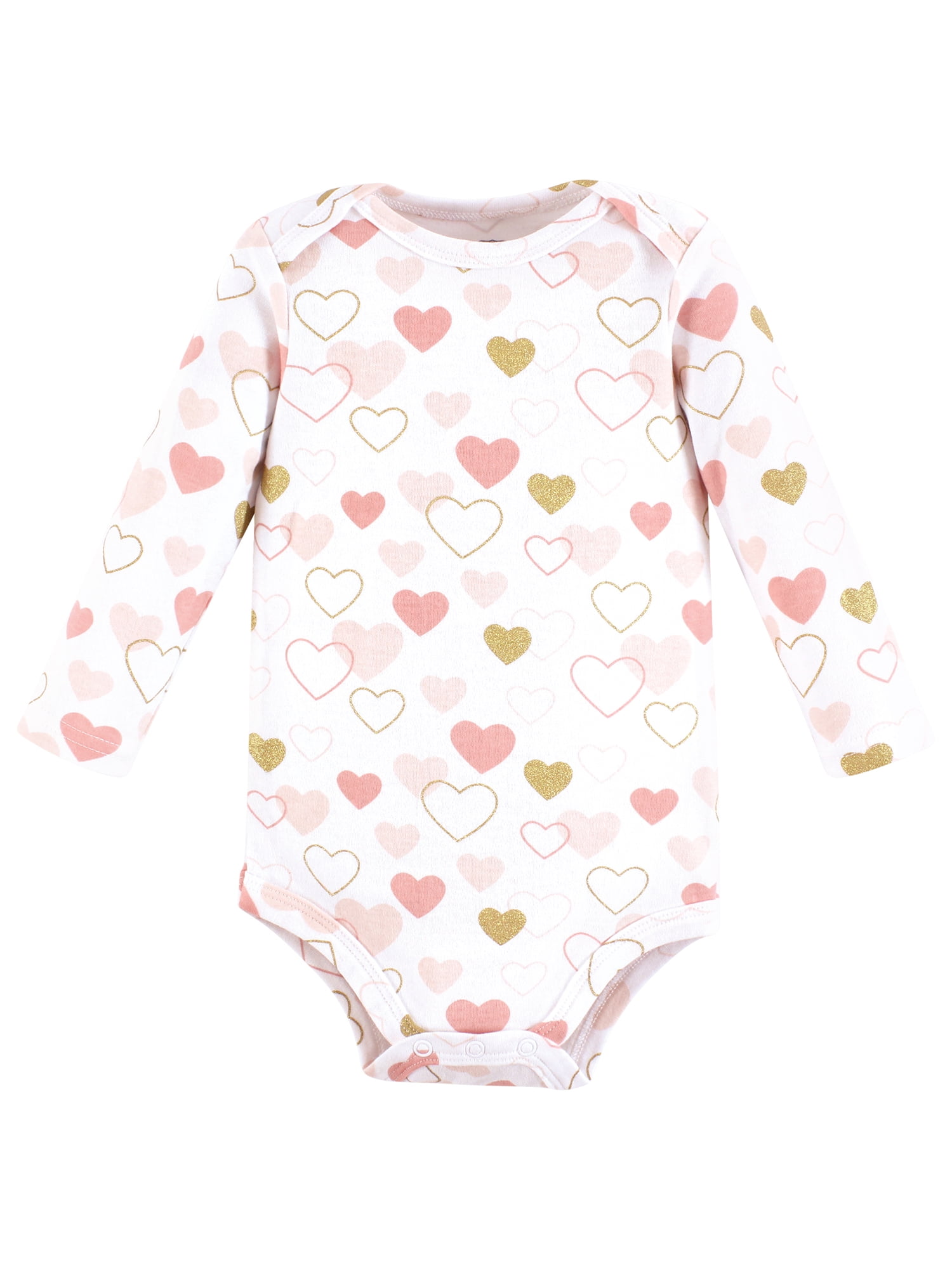 Hudson Baby Cotton Long-Sleeve Bodysuits, 3- Pack, Newborn- 24 Months