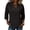 Black, variant on 3/4 Length Sleeve Womens Tops Lace-Panel Solid Color U-Neck Casual Blouse, Feminine Spring Summer Top,Yellow S