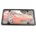 thumbnail image 2 of Premium Slim Style Stainless Steel License Plate Frame (4 Holes, Black UV Resistant Matte Finish), 2 of 3