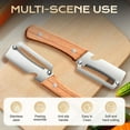 thumbnail image 2 of Bxaolu 2 IN 1 Premium Vegetable Peeler with Wooden Handle and Bottle Opener Stainless Steel Blade Home Kitchen Tool for Fruit Apple Potato Pumpkin Papaya Cucumber, 2 of 9