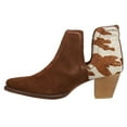 thumbnail image 3 of Roper Womens Rowdy Cow Print Pointed Toe Cowboy  Ankle Boots, 3 of 5