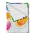 thumbnail image 2 of Colorful Soft Flannel Fleece Blanket, Abstract Splash Drops with Computer Digital Concept Paintbrush Watercolor Effect, Cozy Plush for Indoor and Outdoor Use, 50" x 70", Multicolor, by Ambesonne, 2 of 5