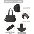 thumbnail image 4 of Women’s Large Canvas Tote Bag Convertible Backpack Lightweight Crossbody Shoulder Bag Multi-pocket Top Handle Work Bag, 4 of 6
