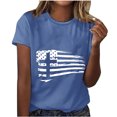 thumbnail image 4 of Camisetas de Manga Corta para las Mujeres, Blusa de Manga Corta de la Moda Del Día de la Independencia Hecha de Poliéster Cómodo para la Primavera Verano, Blusas de Manga Corta para las Mujeres, 4 of 7