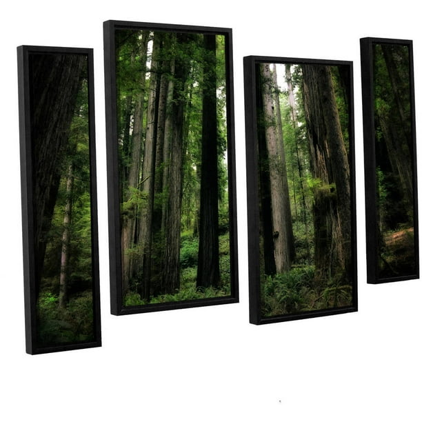 Artwall Kevin Calkins Among The Giants 4 Piece Floater Framed Canvas Staggered Set Walmart Com Walmart Com