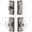 Antique Pewter, variant on Grandeur 827066 Carre Solid Brass Single Cylinder Keyed Entry Knobset And Deadbolt Combo