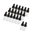 thumbnail image 1 of 20 Pieces Empty Glass Dropper Clear Leakproof Perfume Bottles Containers for Perfume Oils Liquids Black 2ml, 1 of 8