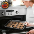 thumbnail image 5 of 2-Pc. Nonstick Cookie Sheet Baking Pan - Professional Quality Kitchen Cooking Non-Stick Bake Trays with Gray Coating Inside & Outside, 5 of 8
