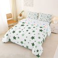 thumbnail image 2 of Manfei Kawaii Stars Full Size Comforter Sets,Lovely Polka Dot Bedding Comforter Set,Green White,Colorful Stars Reversible,3pcs,1 Comforter and 2 Pillowcases, 2 of 7