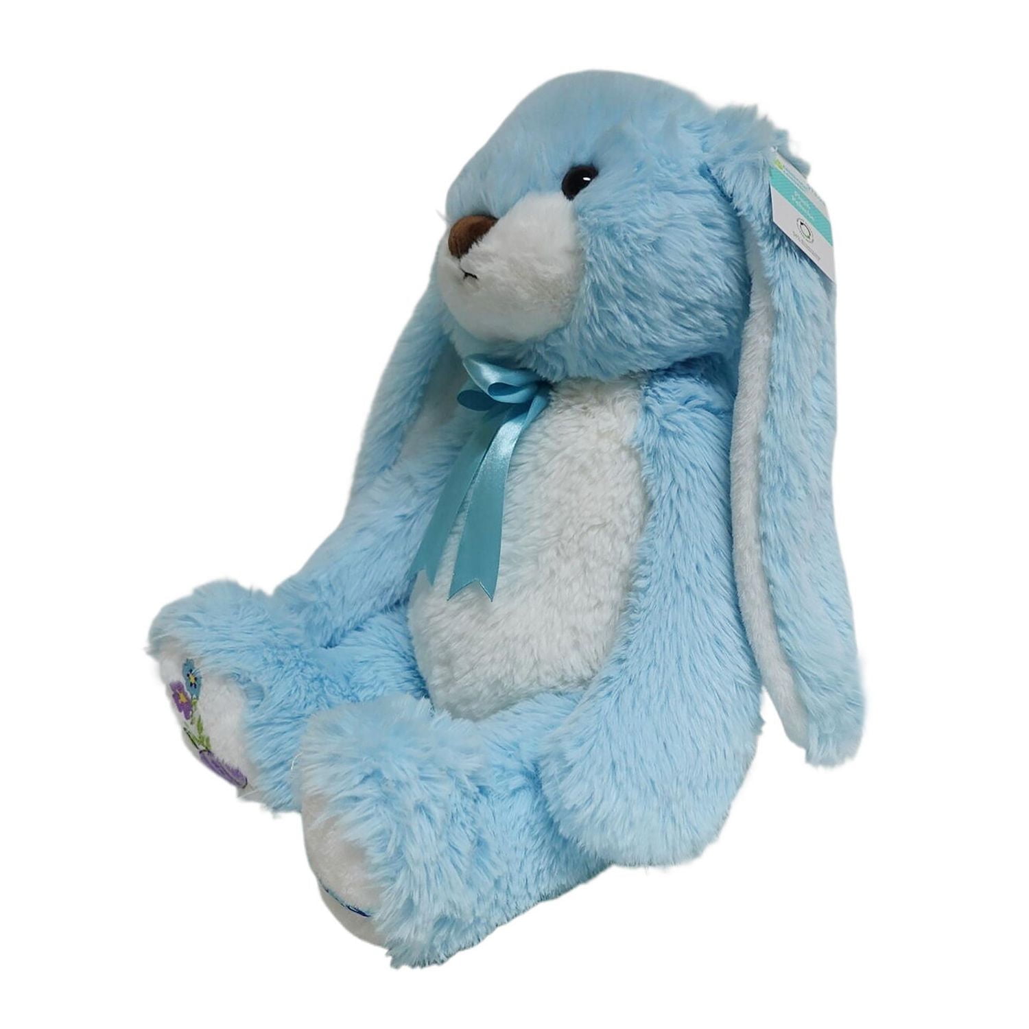 Way to Celebrate Large Plush Bunny With bow blue,20inch