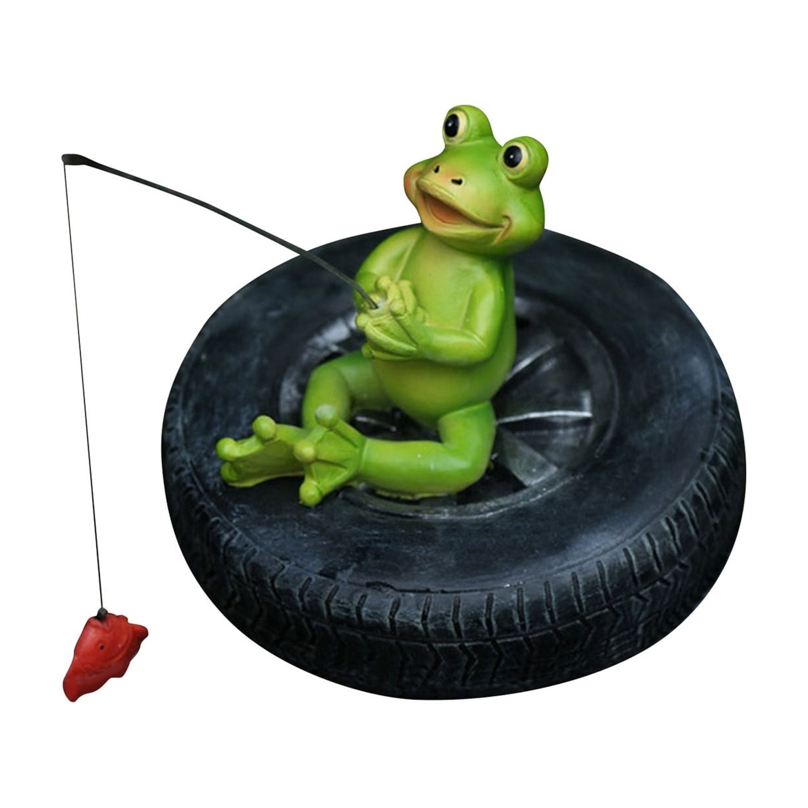 Resin Garden Animal Figurine Statue, Outdoor Floating Decor for Garden Pond Fish Tank Swimming Pool, Landscape Ornament for Patio Backyard Home Decor(A)
