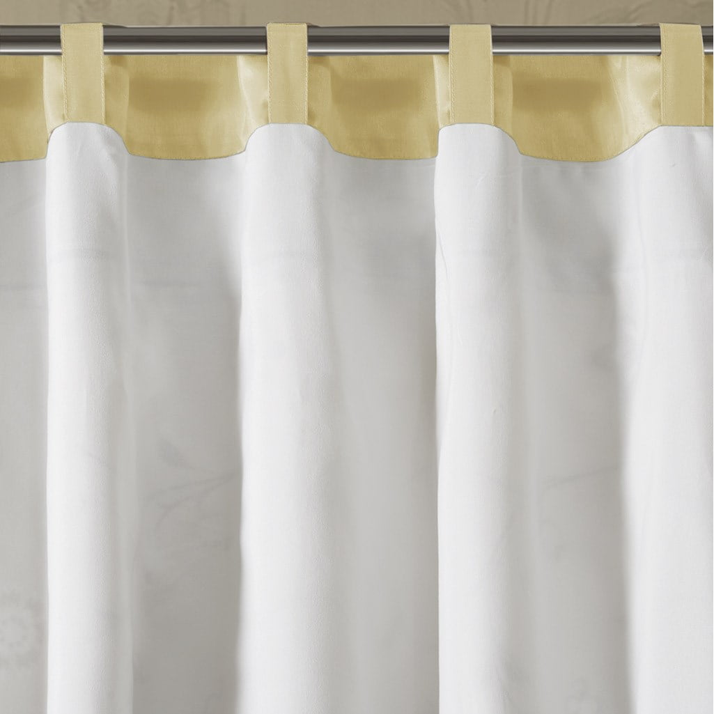 MAYEERTY 50x18" Embroidered Window Valance Yellow