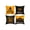 A001- A, variant on Halloween Throw Pillow Covers 4 Pack 18X18 Inch, Halloween Pillow Covers with and Jack O Lantern Designs, Trick Or Treat Printed Halloween Pillow Sets, Orange Black Spooky