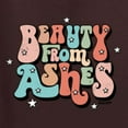 thumbnail image 6 of Wild Bobby Beauty From Ashes Groovy Font With Stars Vintage Unisex Hoodie Sweatshirt, Brown, Medium, 6 of 6